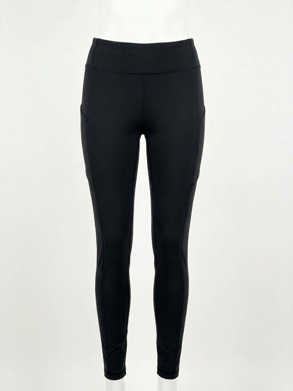 Lululemon High-Waist Black Active Leggings with Side Pockets Size 8